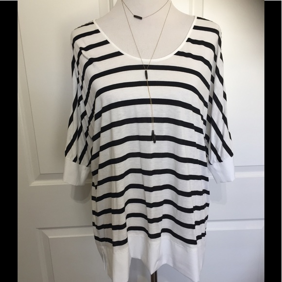 White House Black Market Tops - NWOT: Black & white striped blouse